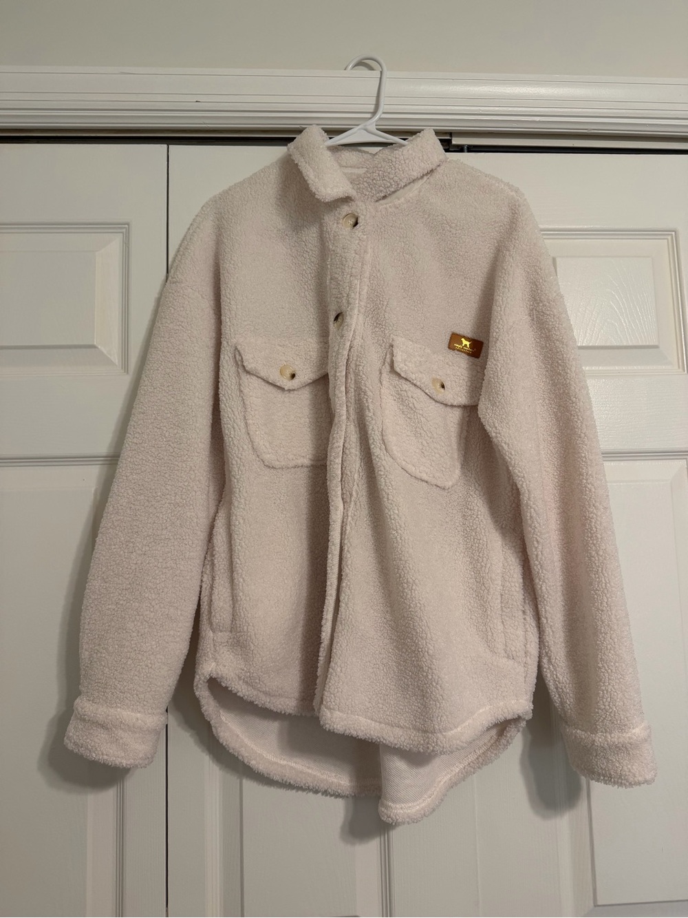 Simply Southern Cream Sherpa Shacket